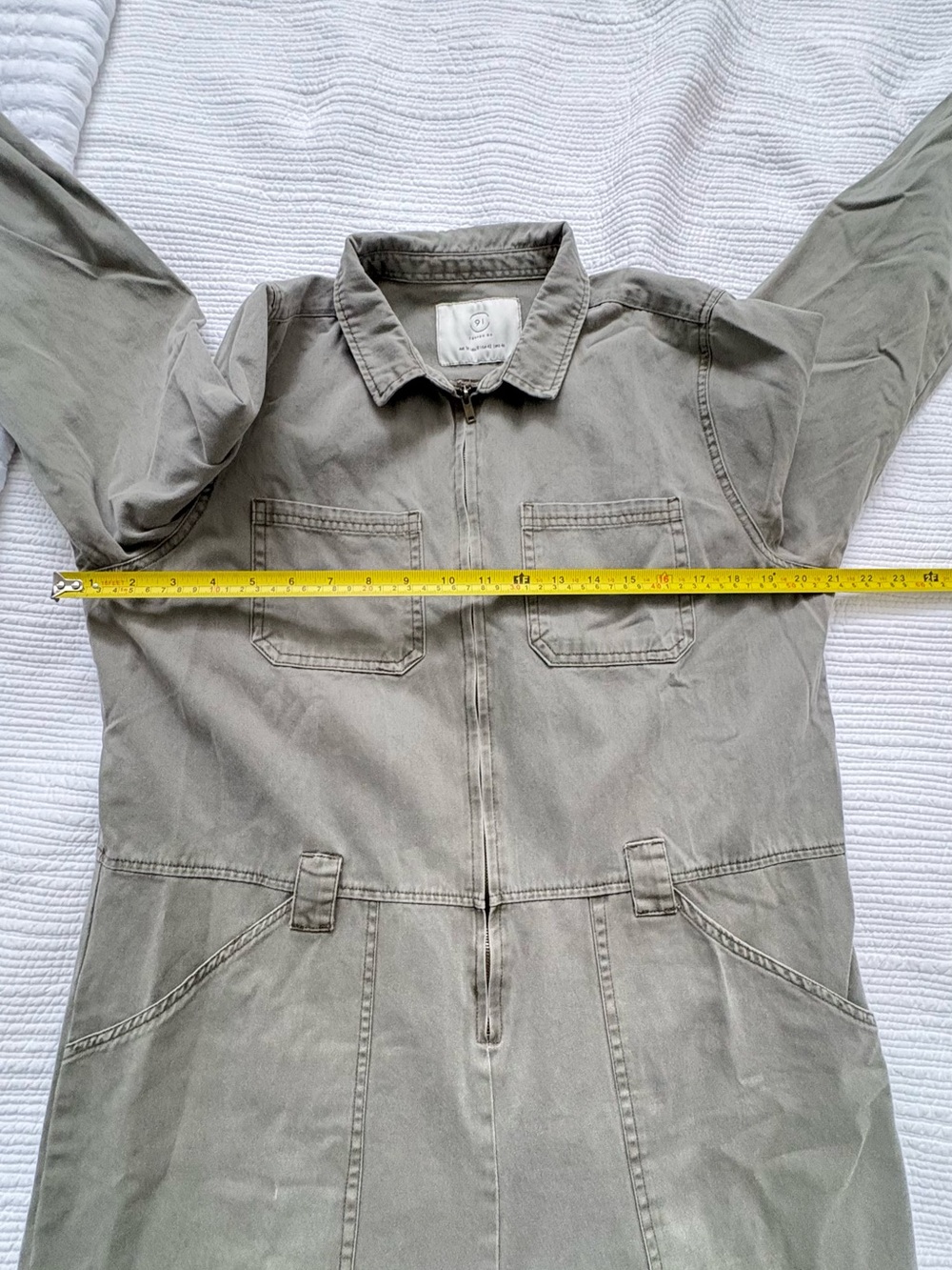Cotton on 91 Utility Zip-Front Jumpsuit in Olive Green - Picture 5 of 8